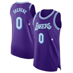 AK Okereke Los Angeles Lakers Men's Authentic 2021/22 Jersey - City Edition - Purple