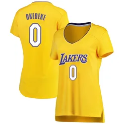 AK Okereke Los Angeles Lakers Women's Fast Break Jersey - Icon Edition - Gold