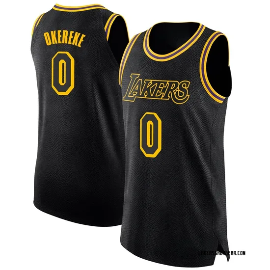 AK Okereke Los Angeles Lakers Youth Swingman Jersey - City Edition - Black