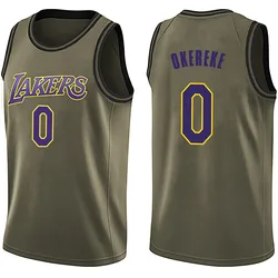 AK Okereke Los Angeles Lakers Youth Swingman Salute to Service Jersey - Green