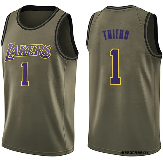 Adou Thiero Los Angeles Lakers Youth Swingman Salute to Service Jersey - Green