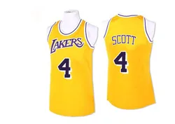 Byron Scott Los Angeles Lakers Men's Authentic Throwback Jersey - Gold
