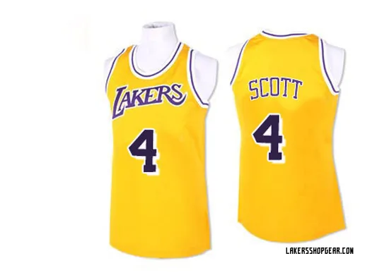 Byron Scott Los Angeles Lakers Men's Authentic Throwback Jersey - Gold