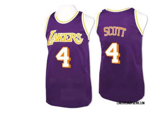 Byron Scott Los Angeles Lakers Men's Authentic Throwback Jersey - Purple