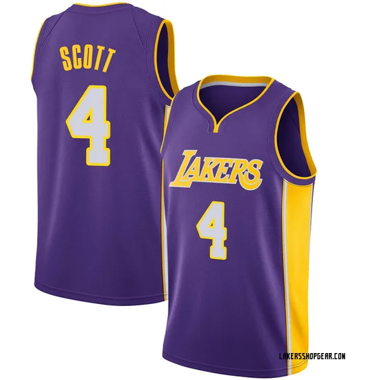 Byron Scott Los Angeles Lakers Men's Swingman Jersey - Statement Edition - Purple