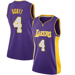 Byron Scott Los Angeles Lakers Women's Swingman Jersey - Statement Edition - Purple