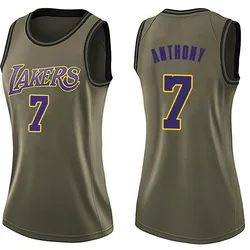 Carmelo Anthony Los Angeles Lakers Women's Swingman Salute to Service Jersey - Green