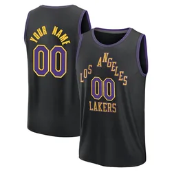 Custom Los Angeles Lakers Men's Fast Break 2023/24 City Edition Jersey - Black