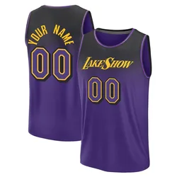 Custom Los Angeles Lakers Men's Fast Break Fanatics 2024/25 City Edition Jersey - Purple