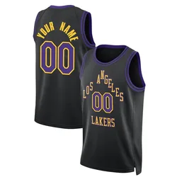Custom Los Angeles Lakers Men's Swingman 2023/24 City Edition Jersey - Black