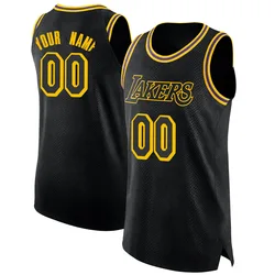 Custom Los Angeles Lakers Men's Swingman Jersey - City Edition - Black