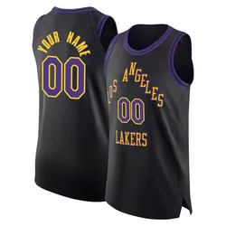 Custom Los Angeles Lakers Youth Authentic 2023/24 City Edition Jersey - Black