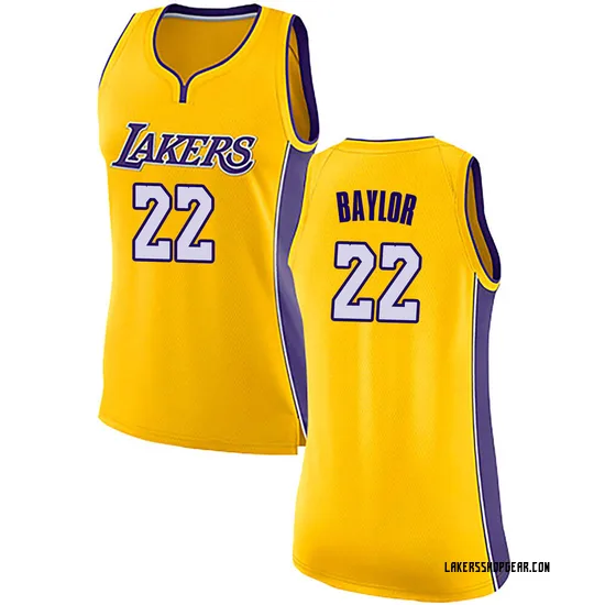 Elgin Baylor Los Angeles Lakers Women's Swingman Jersey - Icon Edition - Yellow