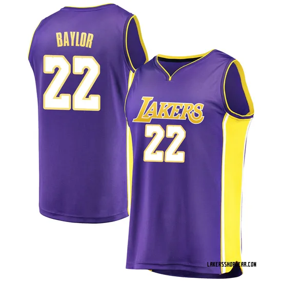 Elgin Baylor Los Angeles Lakers Youth Fast Break Jersey - Statement Edition - Purple