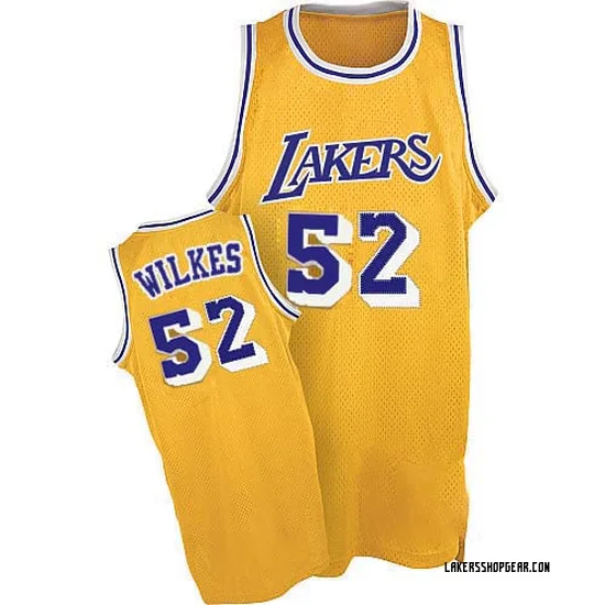 Jamaal Wilkes Los Angeles Lakers Men's Authentic Throwback Jersey - Gold