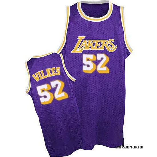 Jamaal Wilkes Los Angeles Lakers Men's Authentic Throwback Jersey - Purple