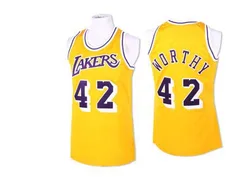 James Worthy Los Angeles Lakers Men's Swingman Throwback Jersey - Gold