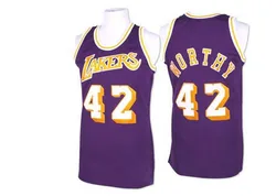 James Worthy Los Angeles Lakers Men's Swingman Throwback Jersey - Purple