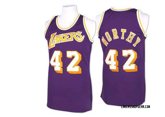 James Worthy Los Angeles Lakers Men's Swingman Throwback Jersey - Purple