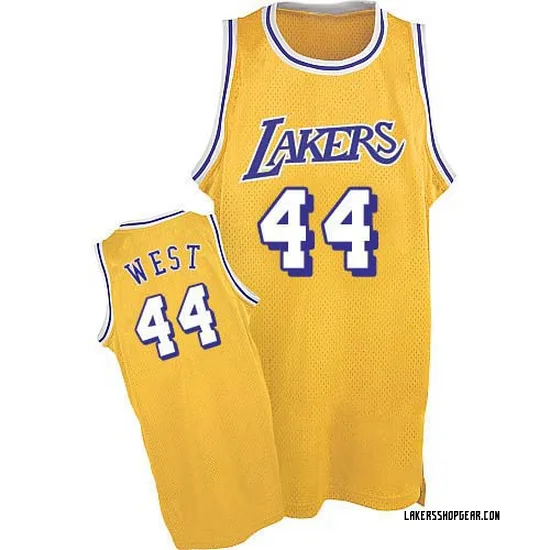 Jerry West Los Angeles Lakers Men's Authentic Throwback Jersey - Gold