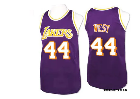 Jerry West Los Angeles Lakers Men's Authentic Throwback Jersey - Purple