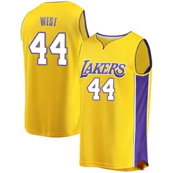 Jerry West Los Angeles Lakers Men's Fast Break Jersey - Icon Edition - Gold
