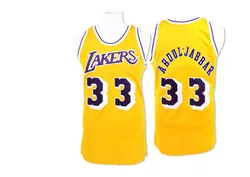 Kareem Abdul-Jabbar Los Angeles Lakers Men's Authentic Throwback Jersey - Gold