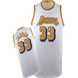 Kareem Abdul-Jabbar Los Angeles Lakers Men's Authentic Throwback Jersey - White
