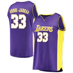 Kareem Abdul-Jabbar Los Angeles Lakers Men's Fast Break Jersey - Statement Edition - Purple