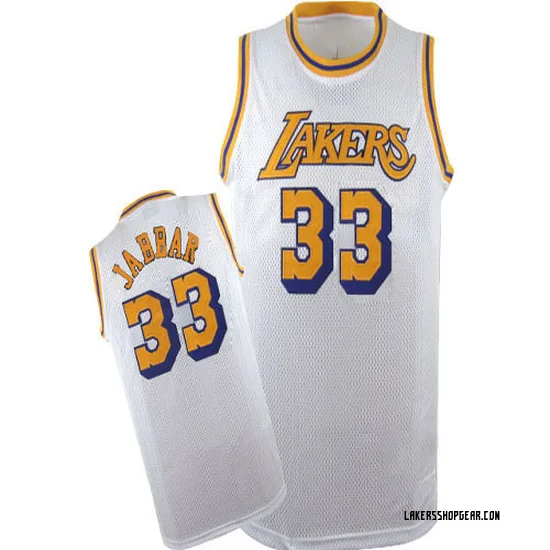 Kareem Abdul-Jabbar Los Angeles Lakers Men's Swingman Throwback Jersey - White