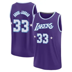 Kareem Abdul-Jabbar Los Angeles Lakers Youth Fast Break 2021/22 Replica City Edition Jersey - Purple