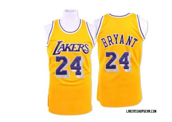 Kobe Bryant Los Angeles Lakers Men's Authentic Throwback Jersey - Gold