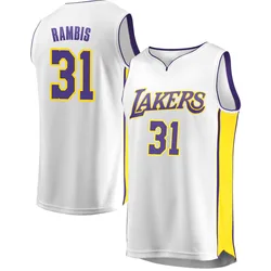 Kurt Rambis Los Angeles Lakers Men's Fast Break Jersey - Association Edition - White