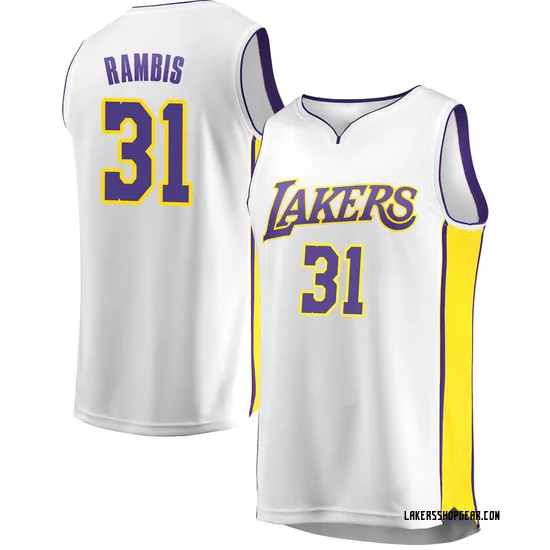 Kurt Rambis Los Angeles Lakers Men's Fast Break Jersey - Association Edition - White