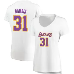 Kurt Rambis Los Angeles Lakers Women's Fast Break Jersey - Association Edition - White