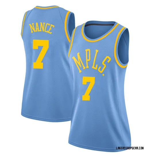 Larry Nance Los Angeles Lakers Women's Swingman Hardwood Classics Jersey - Blue