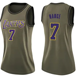 Larry Nance Los Angeles Lakers Women's Swingman Salute to Service Jersey - Green