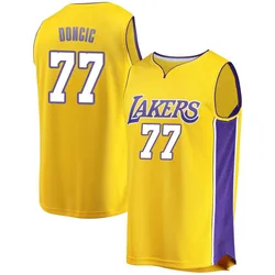 Luka Doncic Los Angeles Lakers Men's Fast Break Jersey - Icon Edition - Gold