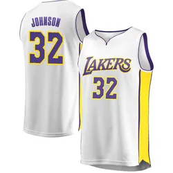 Magic Johnson Los Angeles Lakers Men's Fast Break Jersey - Association Edition - White