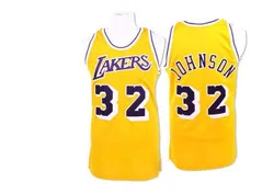 Magic Johnson Los Angeles Lakers Men's Swingman Throwback Jersey - Gold