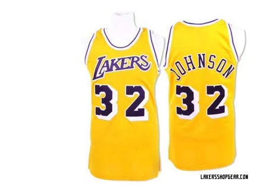 Magic Johnson Los Angeles Lakers Men's Swingman Throwback Jersey - Gold