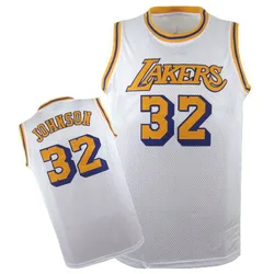 Magic Johnson Los Angeles Lakers Men's Swingman Throwback Jersey - White