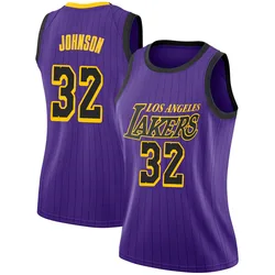 Magic Johnson Los Angeles Lakers Women's Swingman 2018/19 Jersey - City Edition - Purple