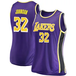 Magic Johnson Los Angeles Lakers Women's Swingman 2018/19 Jersey - Statement Edition - Purple