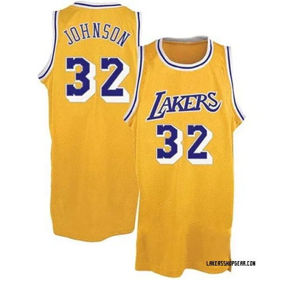 Magic Johnson Los Angeles Lakers Youth Authentic Throwback Jersey - Gold