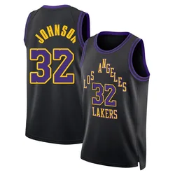 Magic Johnson Los Angeles Lakers Youth Swingman 2025/26 City Edition Jersey - Black