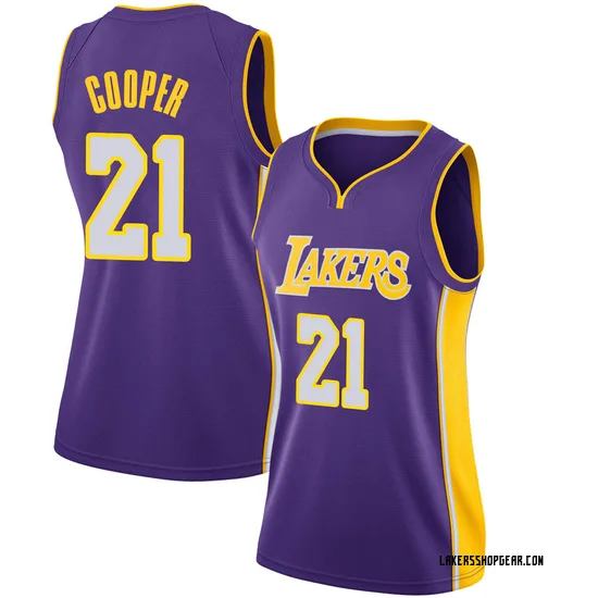 Michael Cooper Los Angeles Lakers Women's Swingman Jersey - Statement Edition - Purple