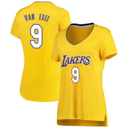 Nick Van Exel Los Angeles Lakers Women's Fast Break Jersey - Icon Edition - Gold