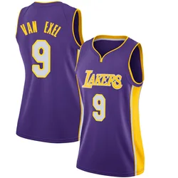 Nick Van Exel Los Angeles Lakers Women's Swingman Jersey - Statement Edition - Purple