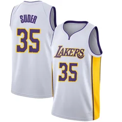 Peter Suder Los Angeles Lakers Men's Swingman Jersey - Association Edition - White